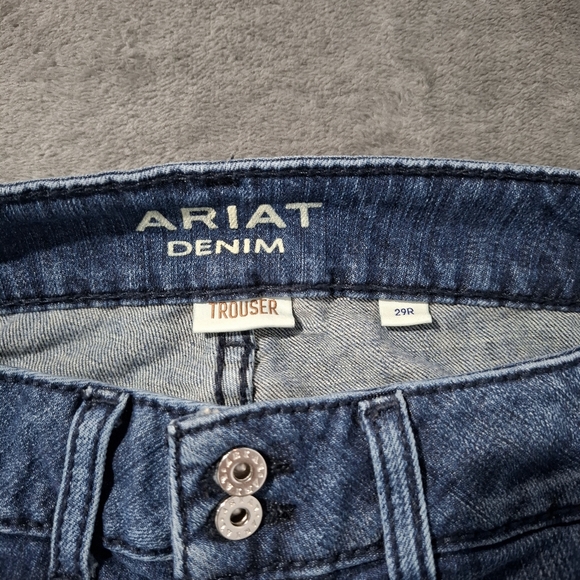 Ariat Trouser Jeans Womens 26 (26x31) Perfect Rise Western Flare Cowgirl Denim - Picture 7 of 13